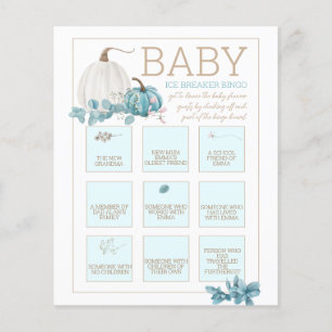 Little Pumpkin Fall Baby Shower Ice Breaker Bingo