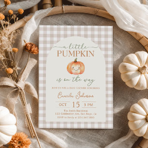 Little Pumpkin Fall Baby Shower Invitation