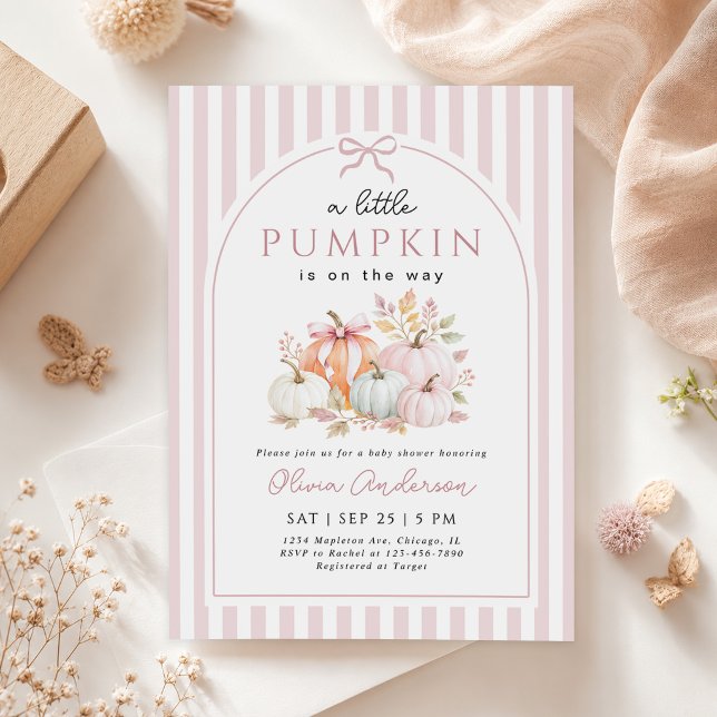Little Pumpkin Fall Baby Shower Invitation (Creator Uploaded)