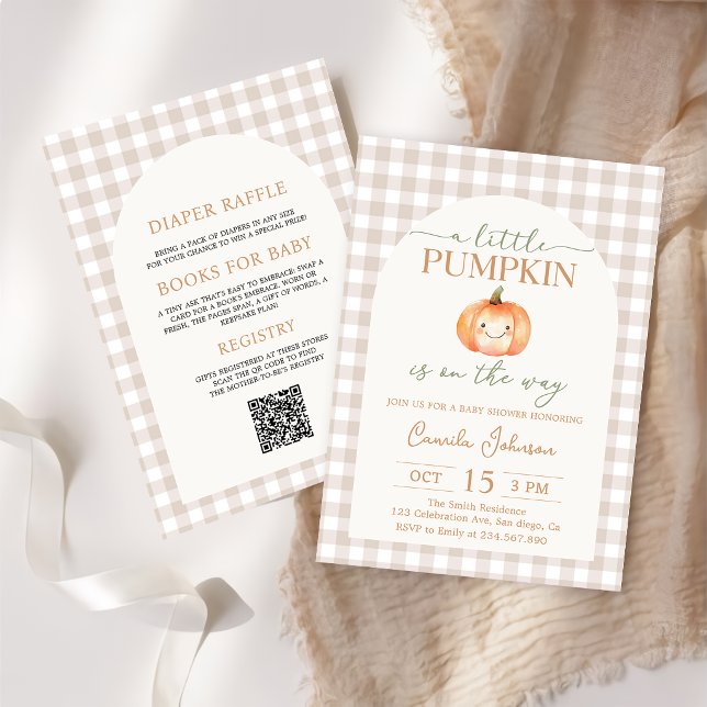 Little Pumpkin Fall Baby Shower Invitation (Creator Uploaded)