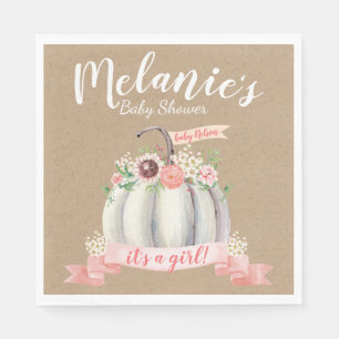 Little Pumpkin Fall Baby Shower  Napkin