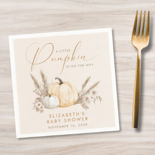 Little Pumpkin Fall Baby Shower Napkin