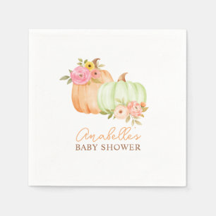 Little Pumpkin Fall Baby Shower Personalised Napkin