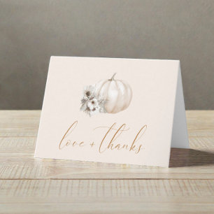 Little Pumpkin Fall Baby Shower Thank You Card