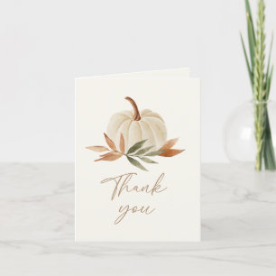 Little Pumpkin Fall Baby Shower Thank You Card