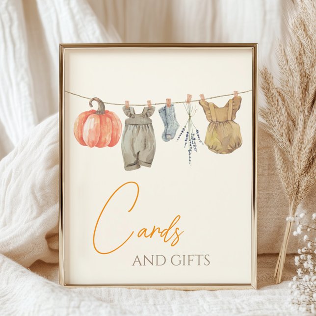 Little Pumpkin Fall Clothes Girl Cards and Gifts  Poster (Creator Uploaded)