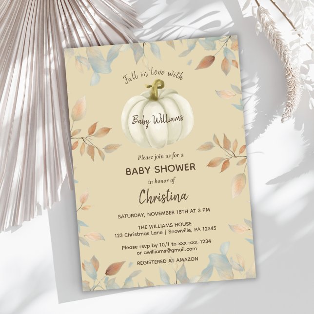 Little Pumpkin Fall Gender Neutral Baby Shower Invitation (Creator Uploaded)