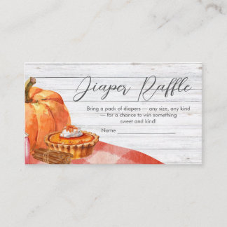 Little Pumpkin Fall Picnic Baby Shower Enclosure Card