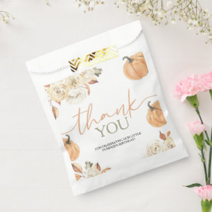 Little Pumpkin First Birthday  Favour Bag
