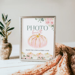 Little Pumpkin First Birthday Photobooth Sign