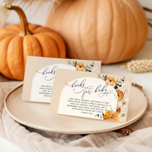 Little pumpkin floral arch books for bay ticket enclosure card