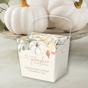 Little Pumpkin Floral Baby Shower Favour Box