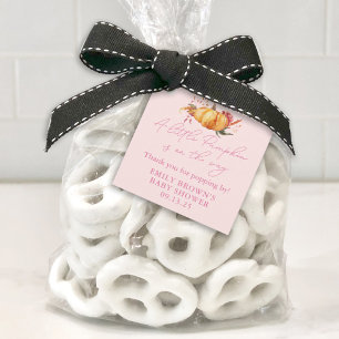 Little Pumpkin Floral Girl Baby Shower Favour Tags