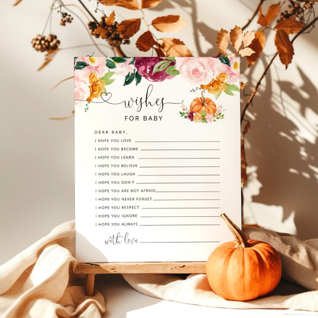 Little pumpkin floral wishes for baby (Creator Uploaded)