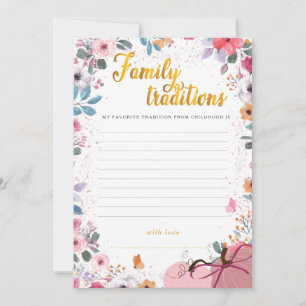Little Pumpkin Floral Wreath Fall Family Tradition Invitation