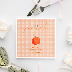 Little Pumpkin Gender Neutral Fall Baby Shower Napkin