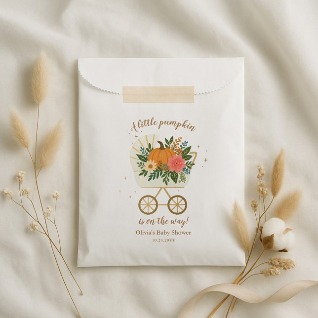 Little Pumpkin Girl Baby Shower Favour Bag (Creator Uploaded)