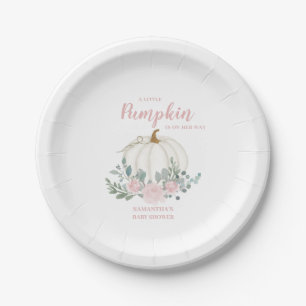  Little Pumpkin Girl Baby Shower  Paper Plate