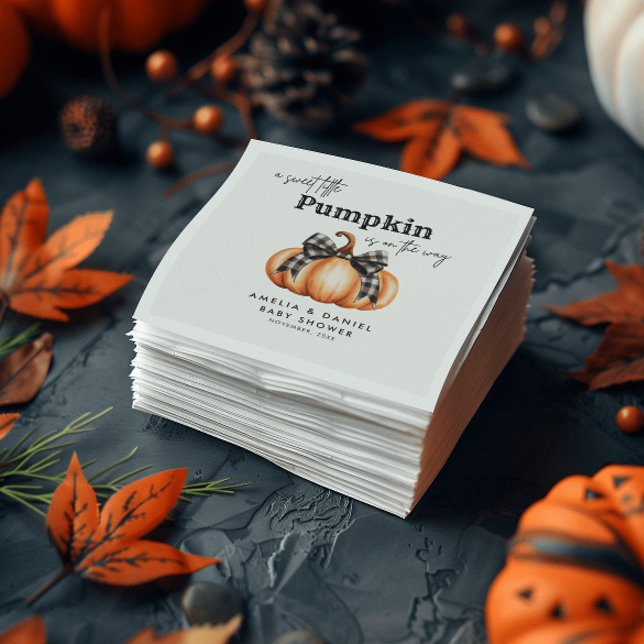 Little Pumpkin Girl Black Bow  Napkin (Creator Uploaded)