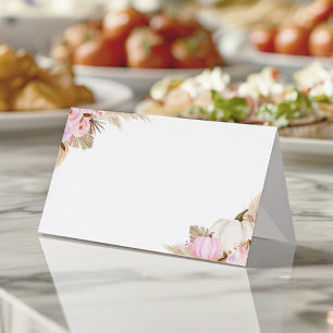 Little Pumpkin Girl Food Tent Place Card