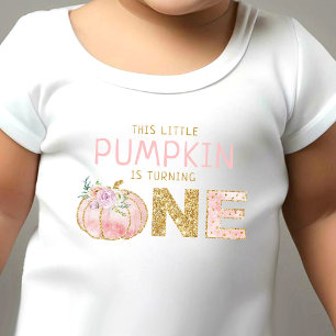 Little Pumpkin Girls 1st Birthday Baby T-Shirt