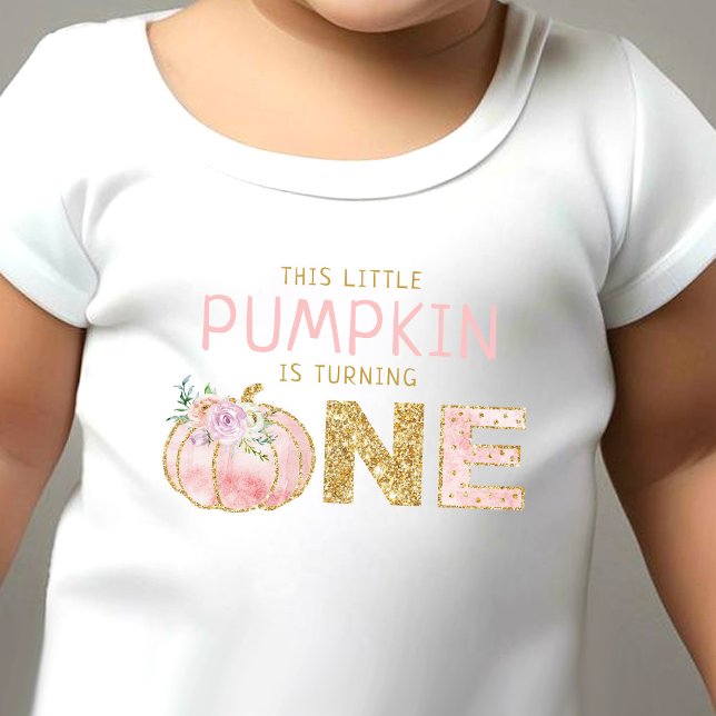Little Pumpkin Girls 1st Birthday Baby T-Shirt (Creator Uploaded)