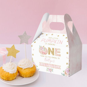 Little Pumpkin Girls 1st Birthday Favour Box