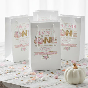 Little Pumpkin Girls 1st Birthday Small Gift Bag