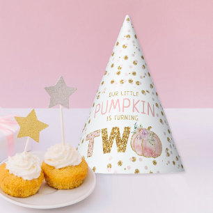 Little Pumpkin Girls 2nd Birthday Party Hat