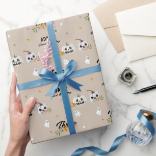 Little Pumpkin Halloween Any Age Birthday  Wrapping Paper