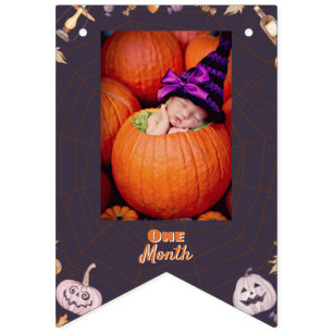Little Pumpkin Halloween Monthly Photo Bunting