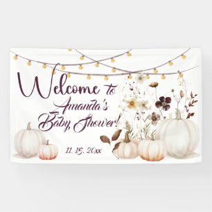 Little Pumpkin is on The Way Autumn Baby Shower Banner
