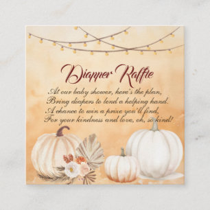 Little Pumpkin is on The Way Autumn Baby Shower Enclosure Card