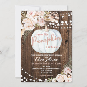 Little Pumpkin is on the way Baby Shower Invitation
