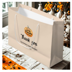 Little Pumpkin is on the way Baby Shower  Large Gift Bag