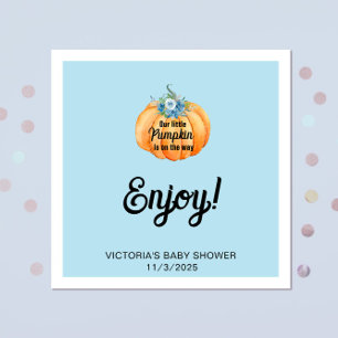 Little Pumpkin is on the way Baby Shower  Napkin