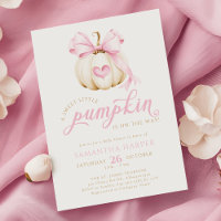 Little Pumpkin is on the Way Pink Baby Shower