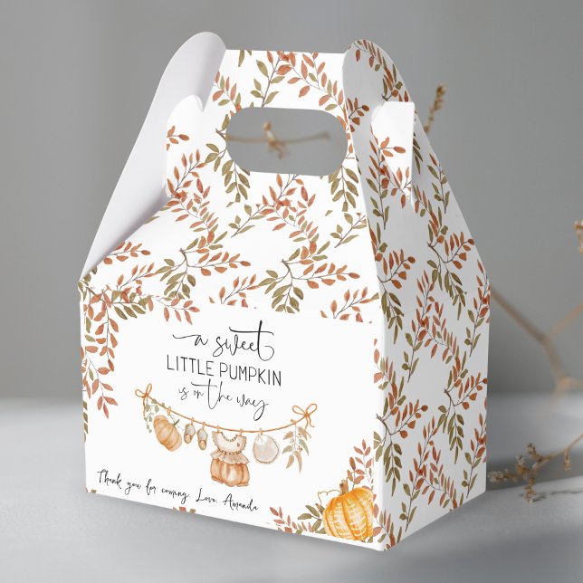 Little Pumpkin is on the Way Thank You Baby Shower Favour Box (Creator Uploaded)