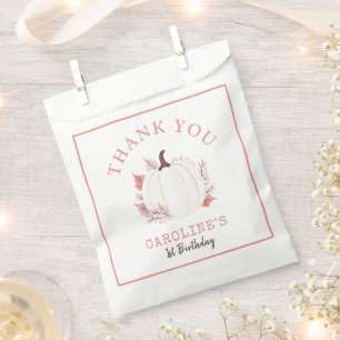 Little Pumpkin Is Turning One Birthday Thank You Favour Bag