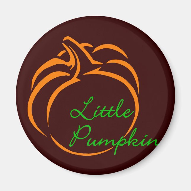 Little Pumpkin Line Art Magnet (Front)