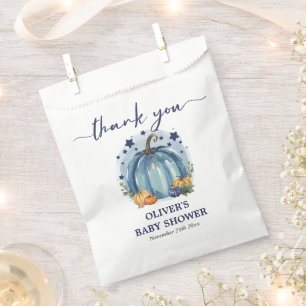 Little Pumpkin On His Way Fall Boy Baby Shower Favour Bag