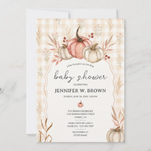 Little Pumpkin on the Way Baby Shower Invitation