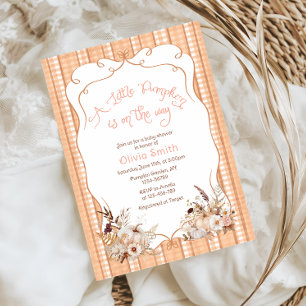 Little Pumpkin On The Way Baby Shower Invitation