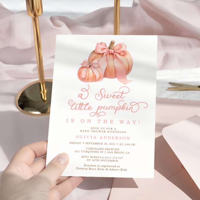 Little Pumpkin On the Way Baby Shower Invitation (Creator Uploaded)