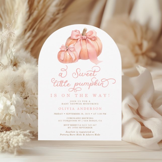 Little Pumpkin On the Way Baby Shower Invitation (Creator Uploaded)