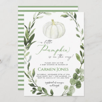 Little Pumpkin on the Way Baby Shower Invitation