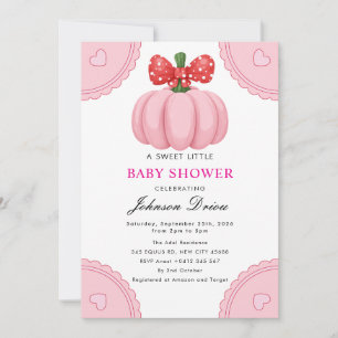 Little Pumpkin on the Way Baby Shower Invitation