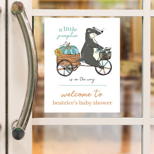 Little Pumpkin on the Way Boy Baby Shower Welcome