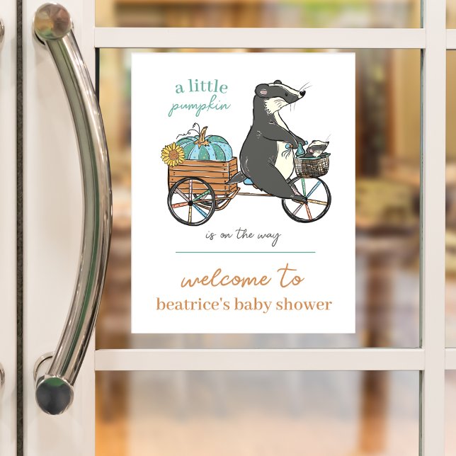 Little Pumpkin on the Way Boy Baby Shower Welcome (Creator Uploaded)