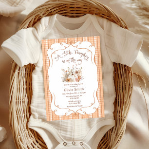 Little Pumpkin On The Way Fall Baby Shower Invitation